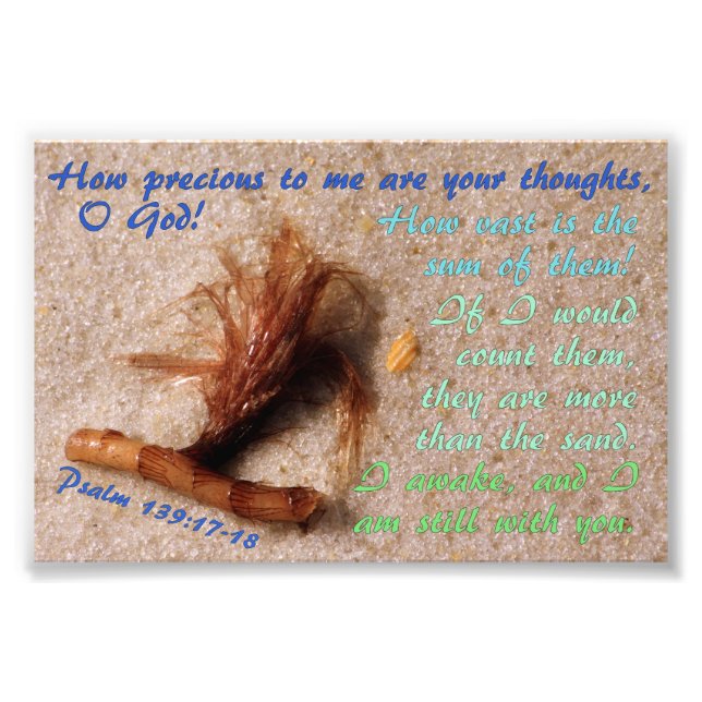 Sand with Psalm 139:17-18 Photo Print (Front)