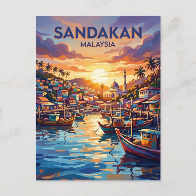 Sandakan Malaysia Postcard (Front)