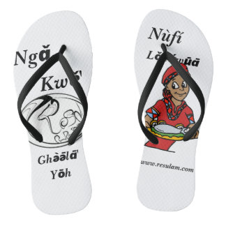 sandale, sandalette, slippers en langue nufi flip flops