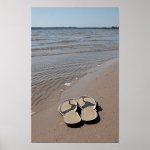 Sandals on the Beach Poster