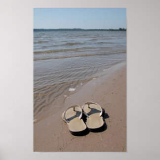 Sandals on the Beach Poster