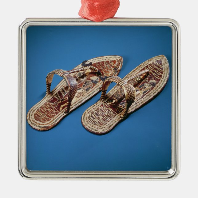 Sandals, Tomb of Tutankhamun, New Kingdom Metal Tree Decoration (Front)