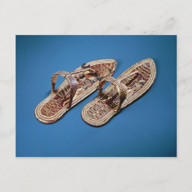 Sandals, Tomb of Tutankhamun, New Kingdom Postcard (Front)