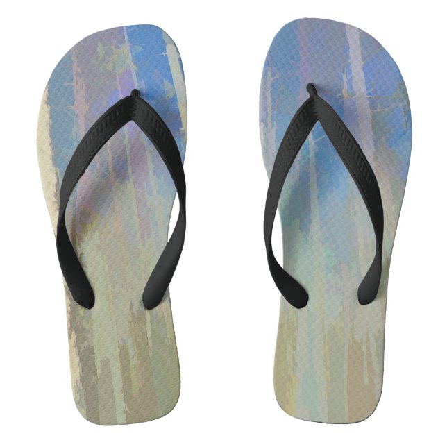 Sandals with Abstract Pastel Trees (Footbed)
