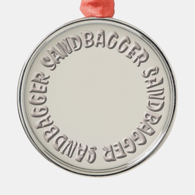 Sandbagger Award medal Metal Tree Decoration (Front)