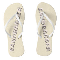 Sandbagger cream flip flops