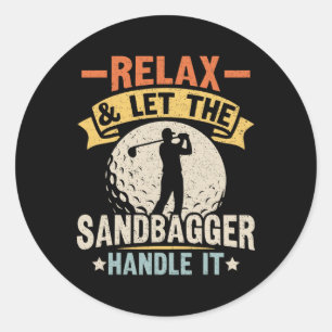 Sandbagger Golf Sandbagger  Classic Round Sticker