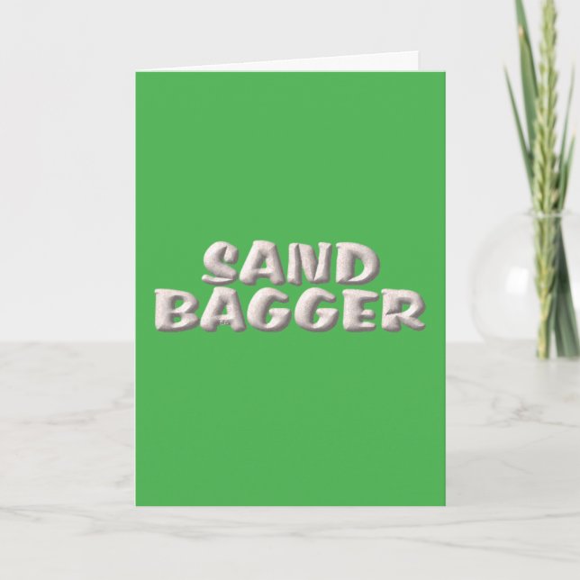 Sandbagger green greeting card (Front)