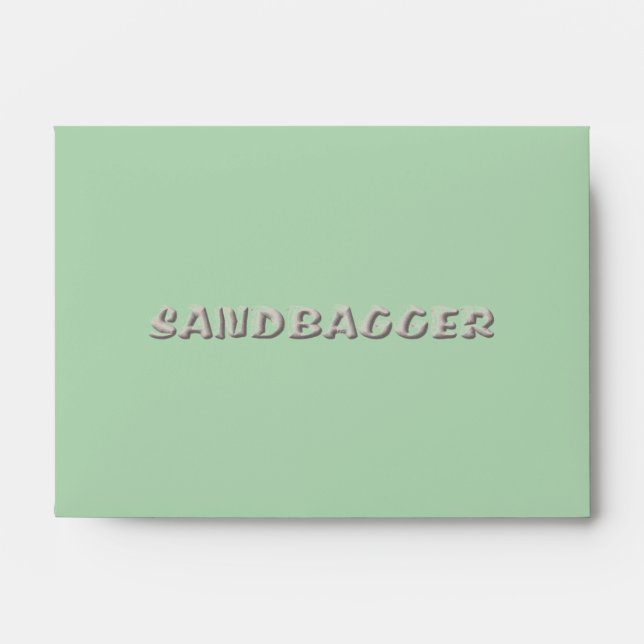Sandbagger green small envelope centre (Front)
