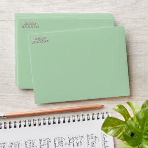 Sandbagger green small envelopes front 2 lines