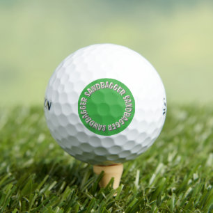 Sandbagger green Srixon Soft Feel golf balls 12 pk