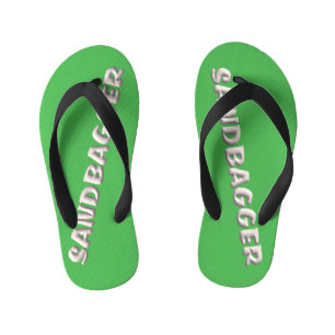 Sandbagger green toddler flip flops