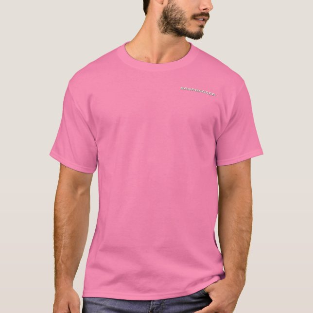 Sandbagger men pink T-shirt pocket (Front)