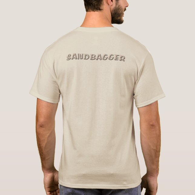 Sandbagger men sand T-shirt back (Back)