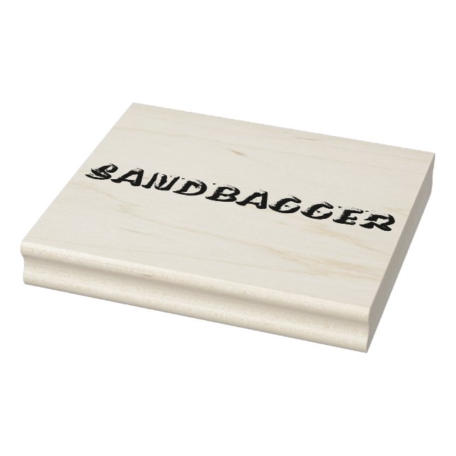Sandbagger rectangle large rubber stamp (Stamp)