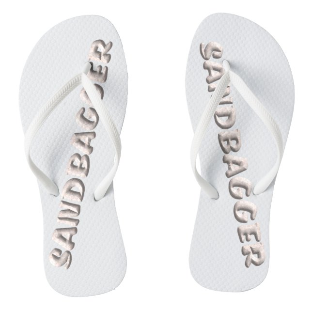 Sandbagger white flip flops (Footbed)