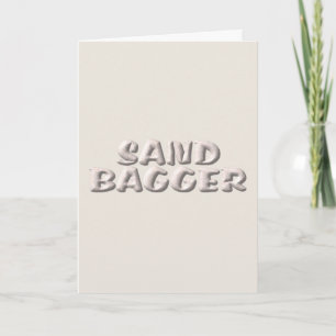 Sandbagger white sands greeting card