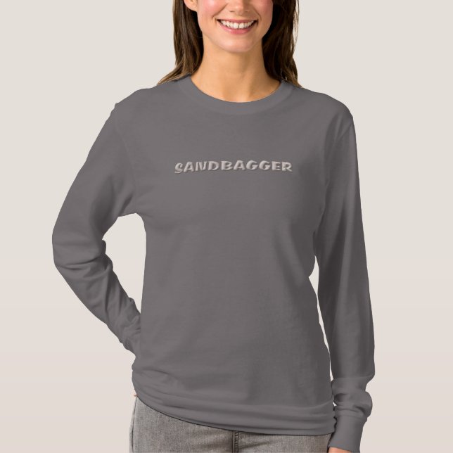 Sandbagger women dark grey long sleeve shirt (Front)