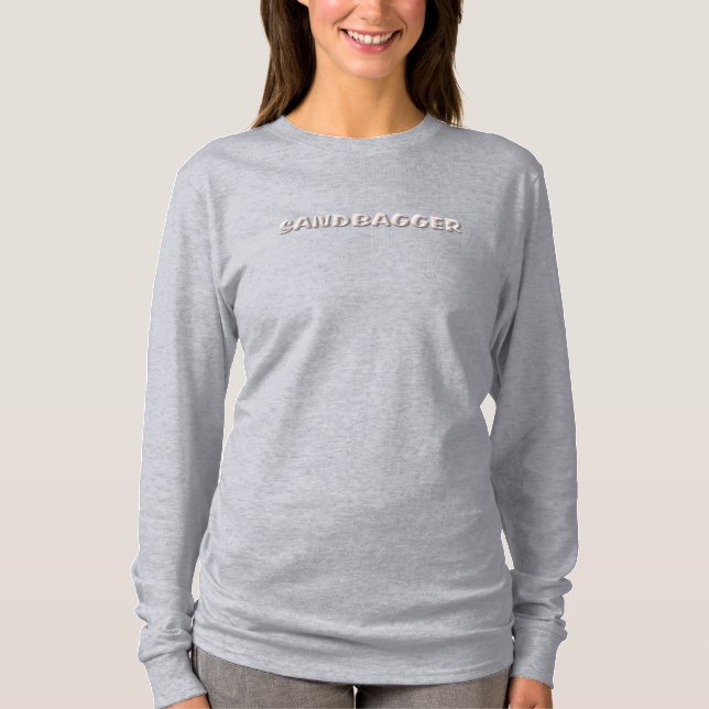 Sandbagger women gray long sleeve shirt (Front)