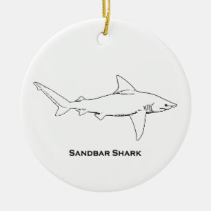 Sandbar Shark Ceramic Tree Decoration