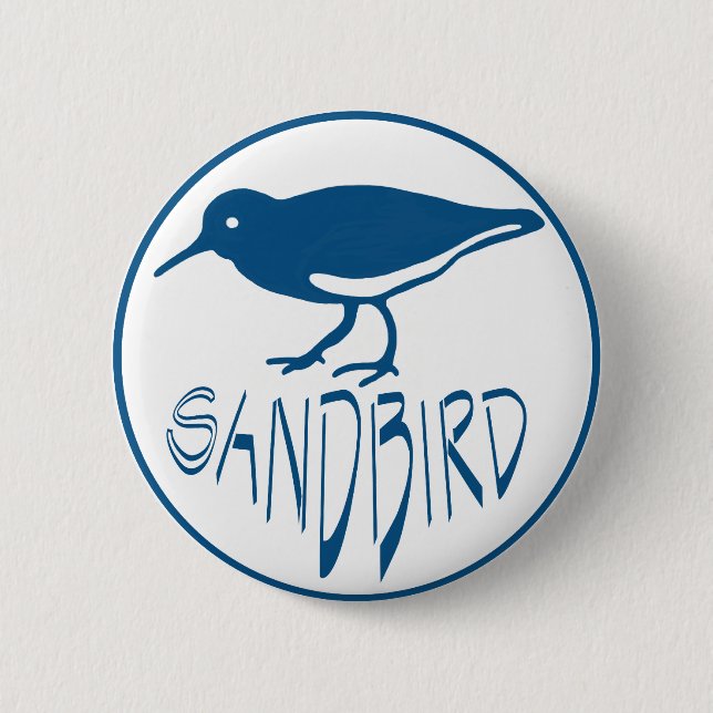 Sandbird 6 Cm Round Badge (Front)