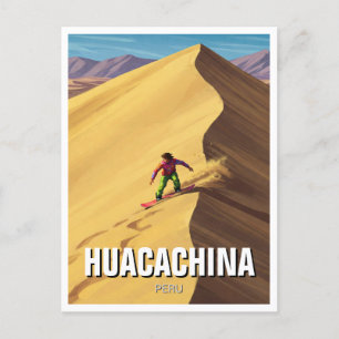 Sandboarding in Huacachina Peru Travel Postcard