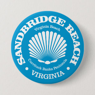 Sandbridge Beach (seashell) 7.5 Cm Round Badge