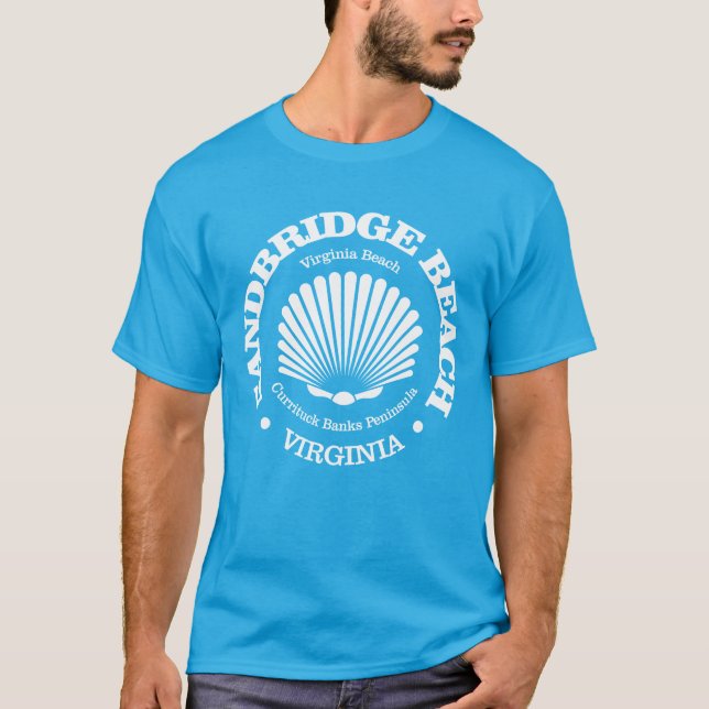 Sandbridge Beach (seashell) T-Shirt (Front)