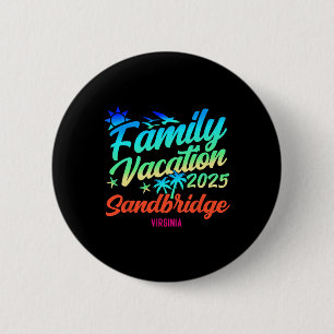 Sandbridge Beach Virginia Family Vacation Matching 6 Cm Round Badge