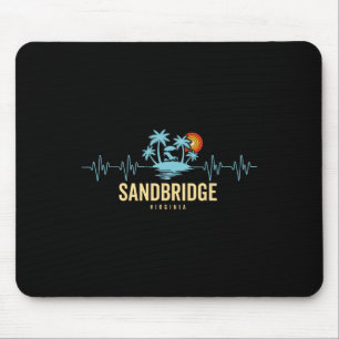 Sandbridge Beach Virginia Heartbeat 80s Retro Beac Mouse Mat