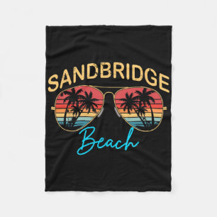 Sandbridge Beach Virginia Men Women Souvenir Surfb Fleece Blanket
