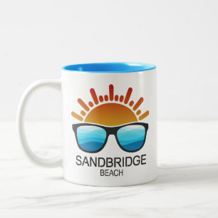 Sandbridge Beach Virginia Sunglasses Two-Tone Coffee Mug