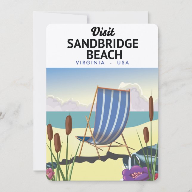 Sandbridge Beach Virginia USA, Invitation (Front)