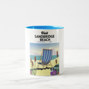 Sandbridge Beach Virginia USA, Two-Tone Coffee Mug