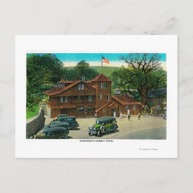 Sandburg's Summit Hotel on Ridge Route Postcard (Front)