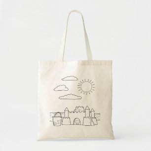 Sandcastle Adult Colouring Tote Bag