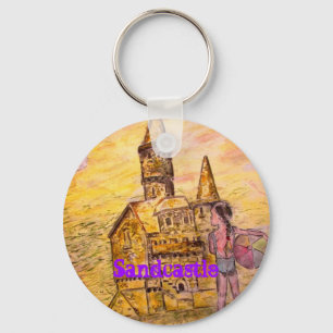 Sandcastle Art Key Ring