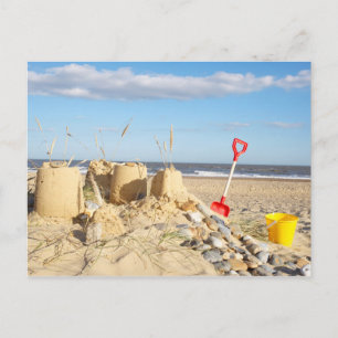 Sandcastle At Beach Postcard