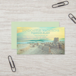 Sandcastle Beach Landscape Vacation Business Card