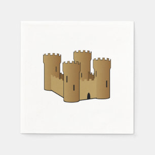 Sandcastle Beach Theme Paper Napkins