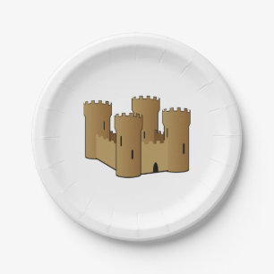 Sandcastle Beach Theme Party Paper Plates