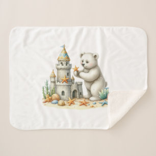 Sandcastles Sherpa Blanket