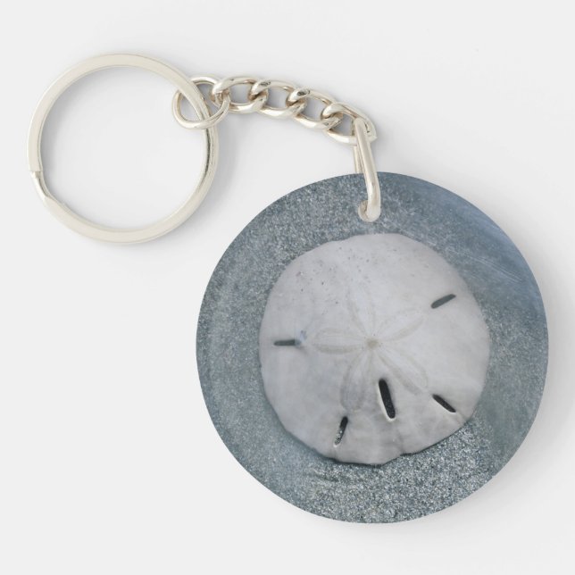Sanddollar on Beach | Sanibel Island, Florida Key Ring (Front)