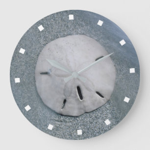 Sanddollar on Beach   Sanibel Island, Florida Large Clock