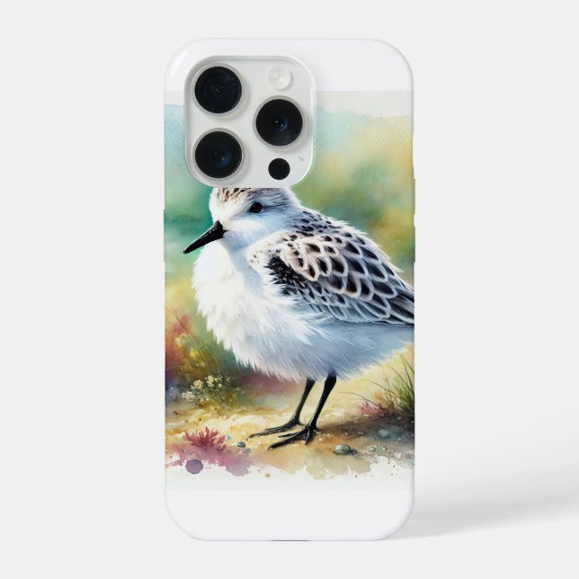 Sanderling Bird 200924AREF115 - Watercolor iPhone Case (Back)