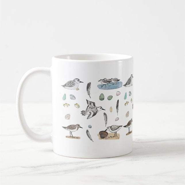 Sanderling Sandpipers Mug (Left)