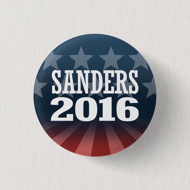 SANDERS 2016 3 CM ROUND BADGE (Front)