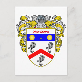 Sanders Coat of Arms (Mantled) Postcard