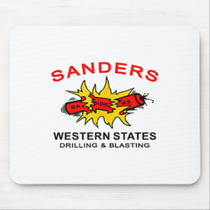 Sanders Construction Logo On Left Chest  Mouse Mat