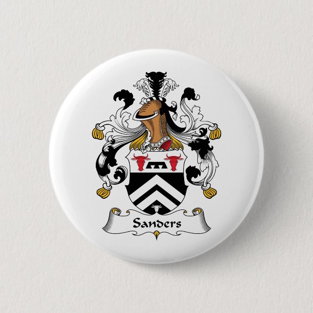Sanders Family Crest 6 Cm Round Badge (Front)